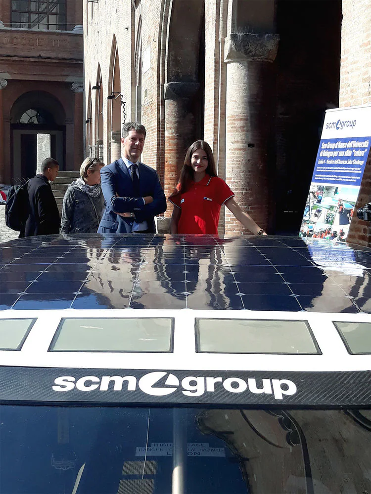 The solar powered car to arrive in Rimini